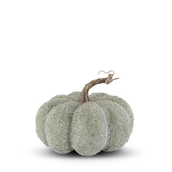 Green Whitewashed Textured Pumpkin  - 5.5inch