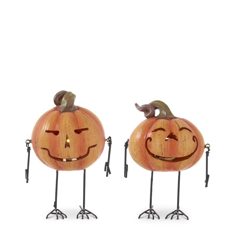 Jack O Lantern LED Men with Metal Legs & Arms