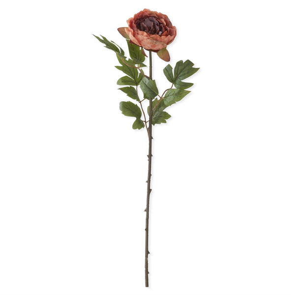 Orange Real Touch Peony - 22 Inch