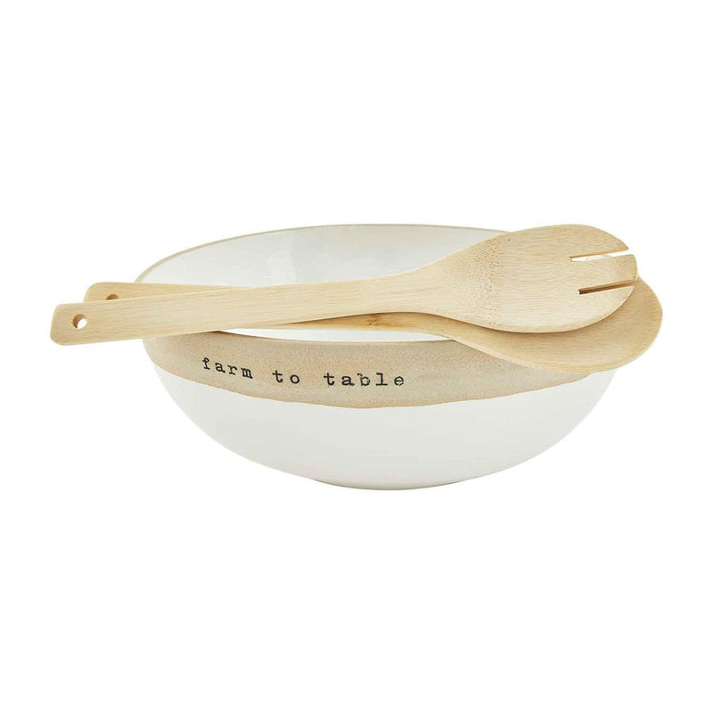 Stoneware Salad Bowl Set