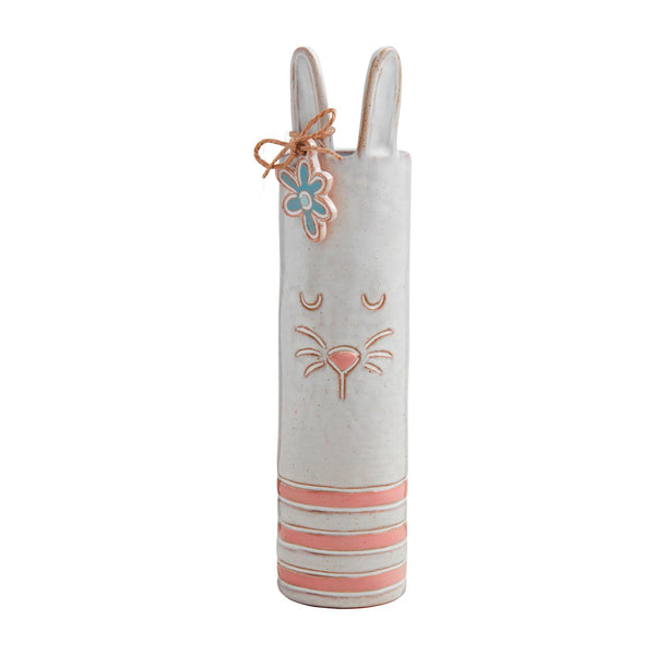 Pink Bunny Stem Vase With Flower