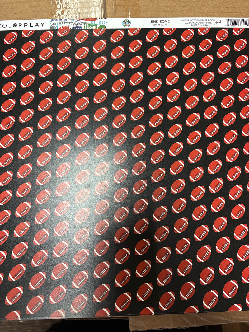 End Zone - 12x 12 Scrapbook Paper