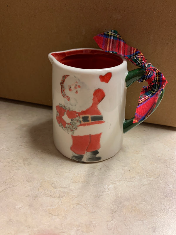 Santa Tartan Xmas Bud Vase