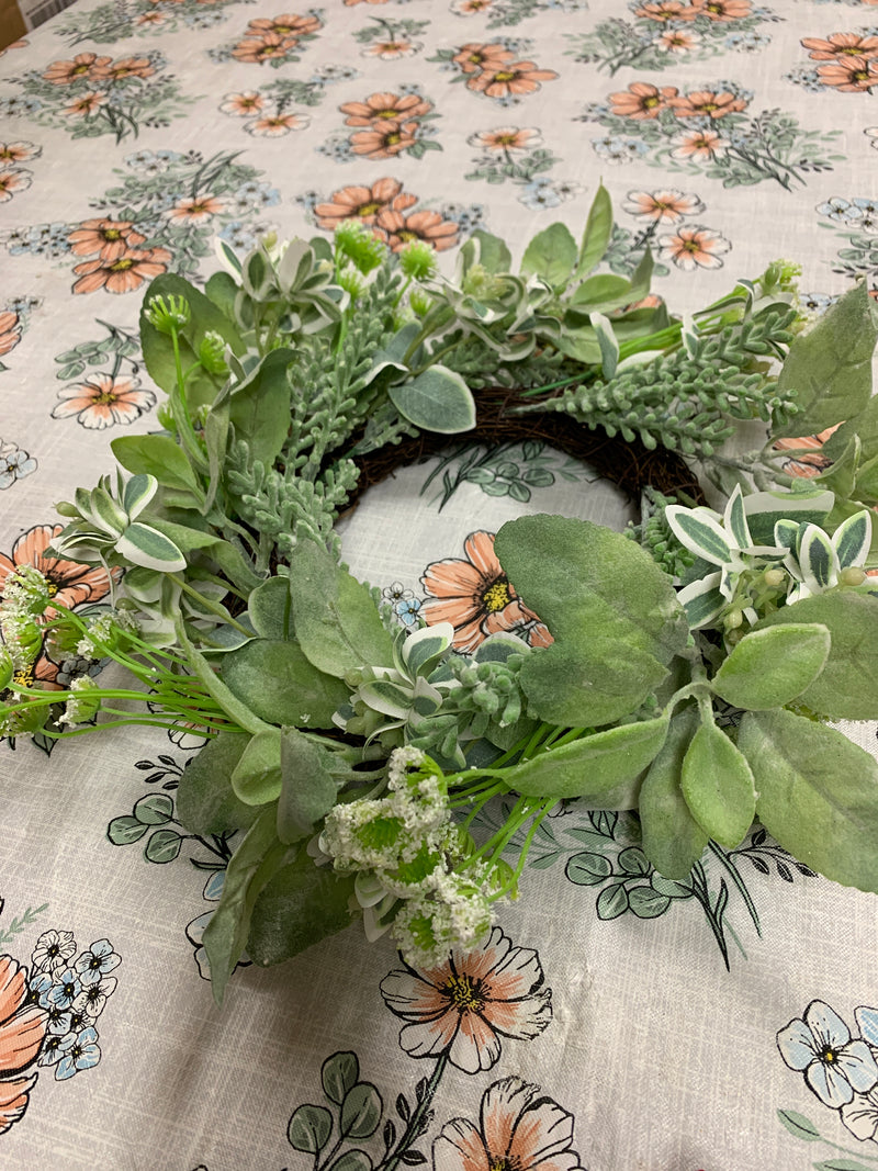 Mixed Foliage Candle Ring - 14inch