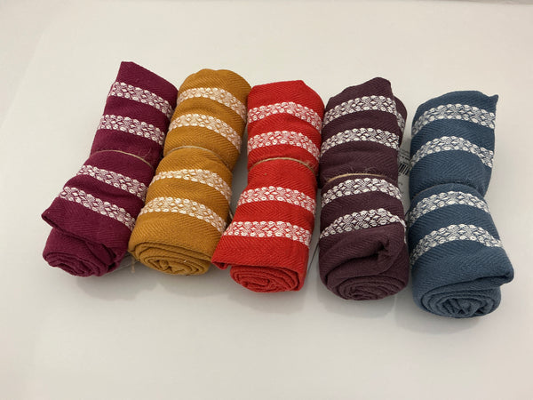 Enchanted Dishtowel Assortment  - Purple,Rust, Yellow, Mullberry, Blue