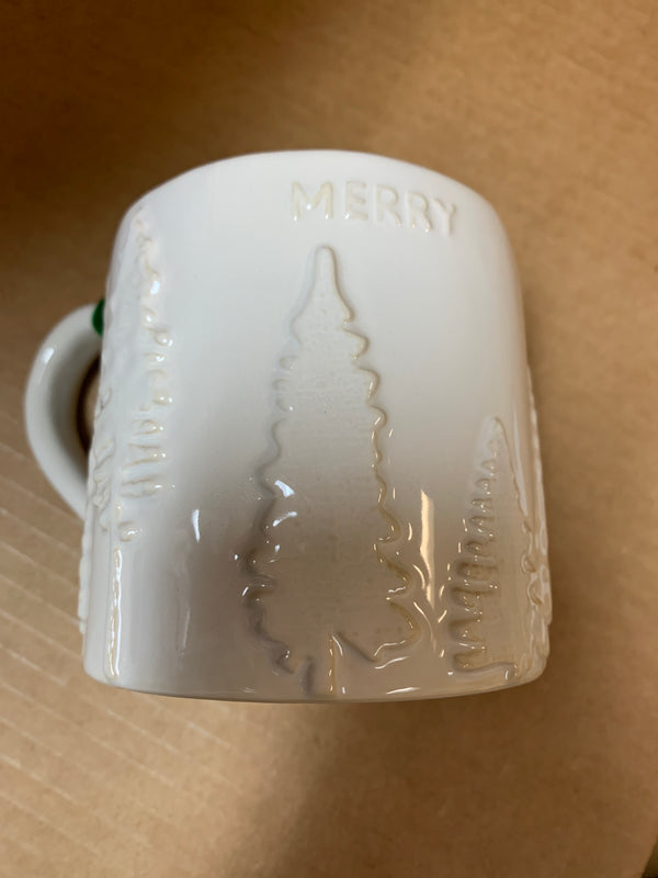 Merry White Xmas Stoneware Mug