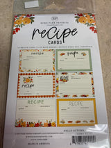 Hello Autumn  -  Recipe Cards