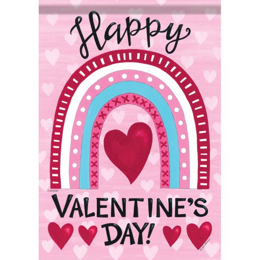 Valentines Rainbow  - Garden Flag