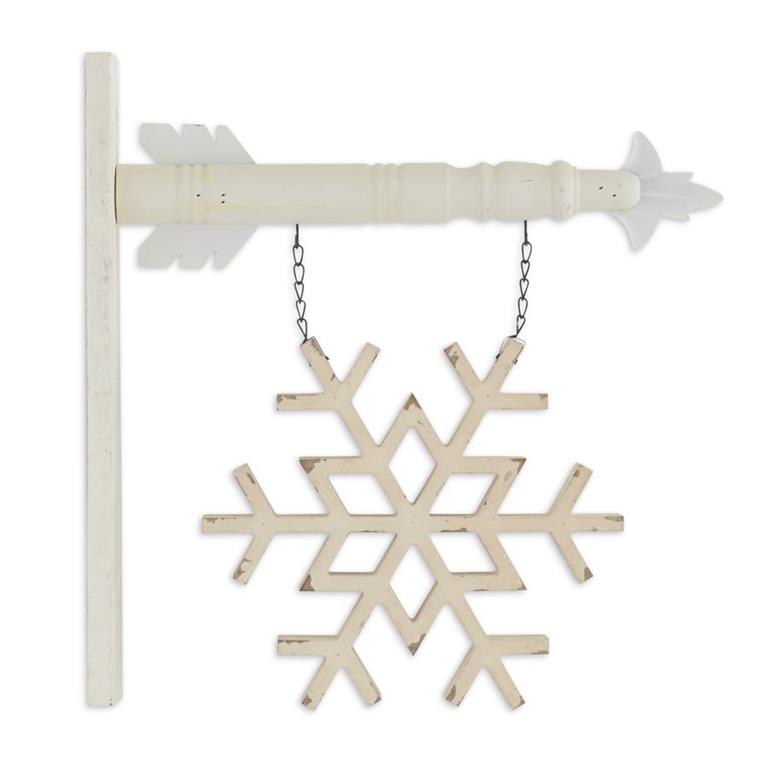 White Painted Snowflake Arrow