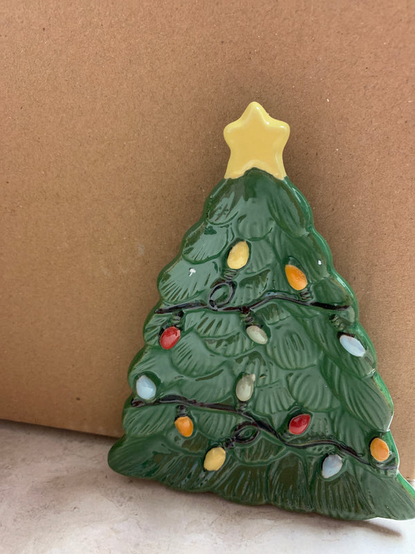 Tree Xmas Tidbit Plate