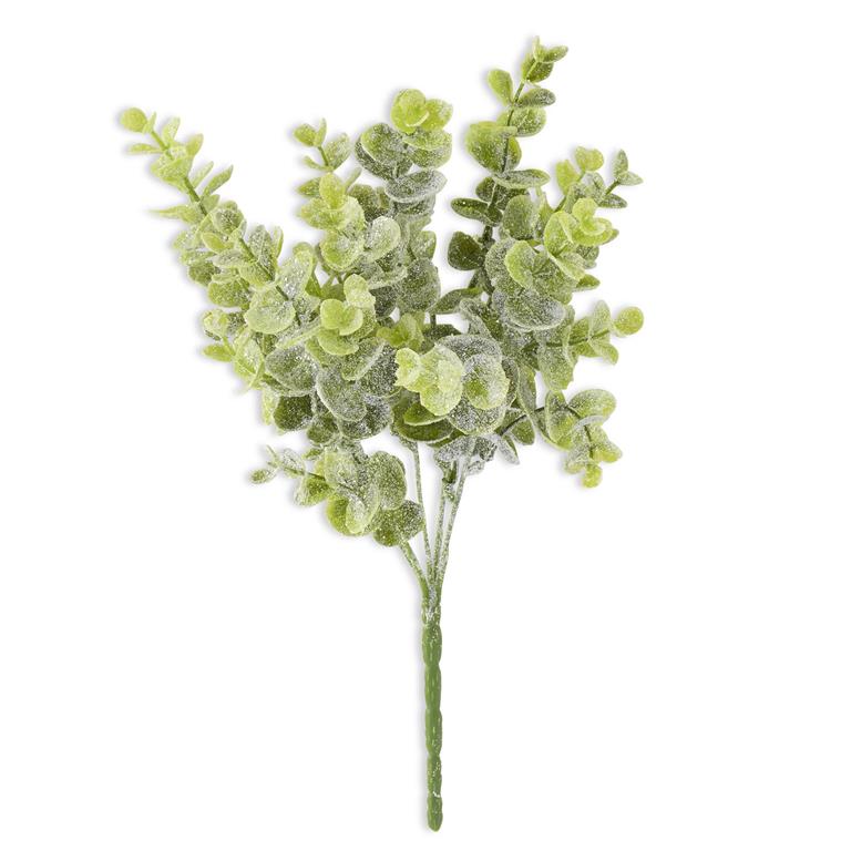 Glittered Snowy Eucalyptus Bush - 13inch