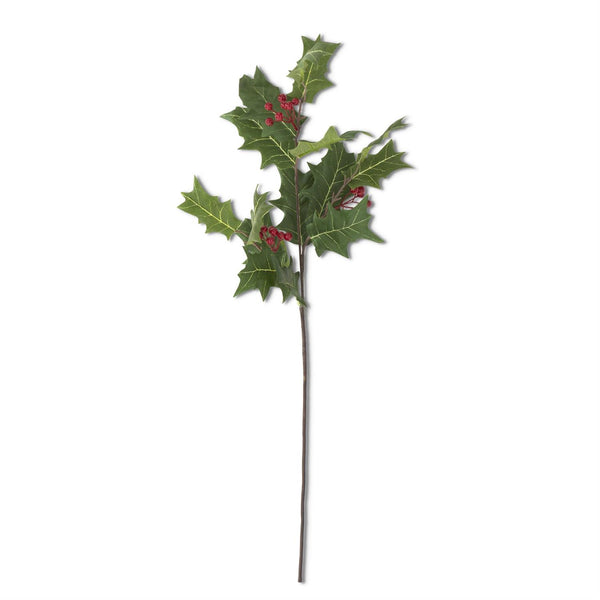Holly With Red Berry Stem - 30inch