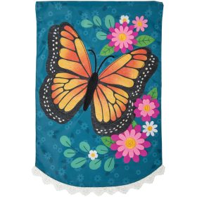 Fluttering Monarch - Garden Flag