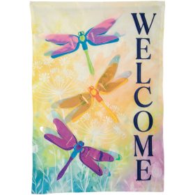 Dragonflies Welcome - Garden Flag