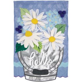 Daisy Bucket - Garden Flag