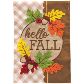 Fall Flag - Hello Fall Leaves