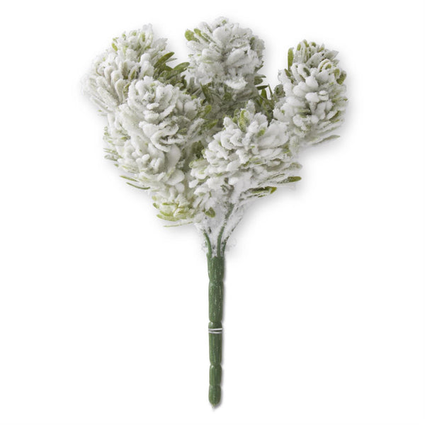 Flocked Sedum Pick - 8.5 Inch