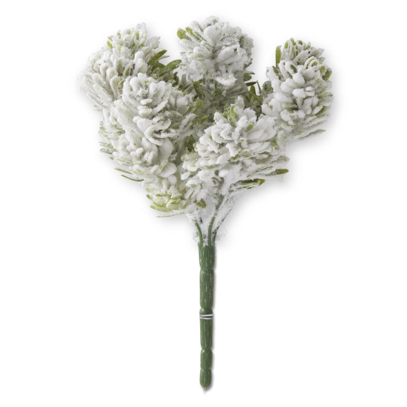 Flocked Sedum Pick - 8.5 Inch