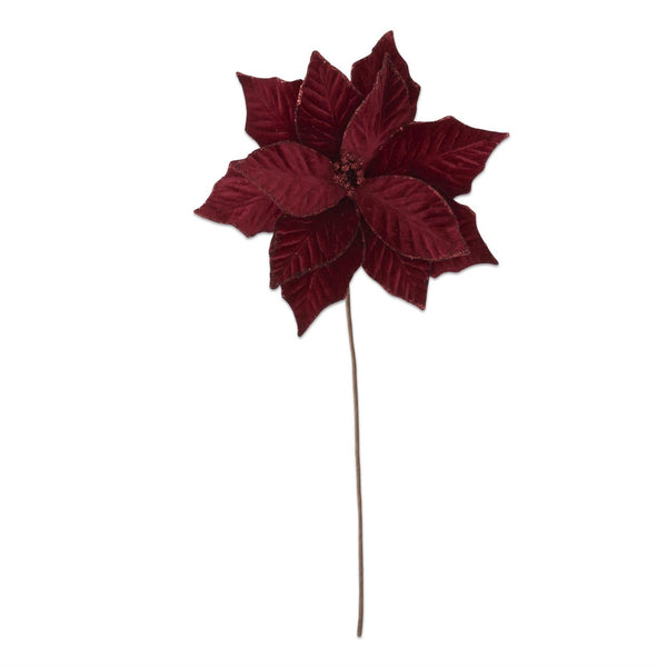 Red Poinsettia Stem - 20 Inch