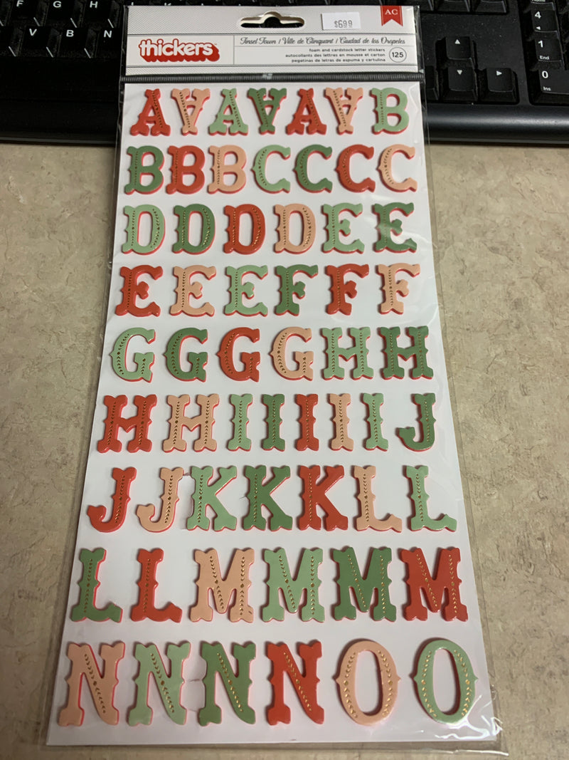 Busy Sidewalks - Tinsel Town Thickers - Foam Alphabet and Number Stickers