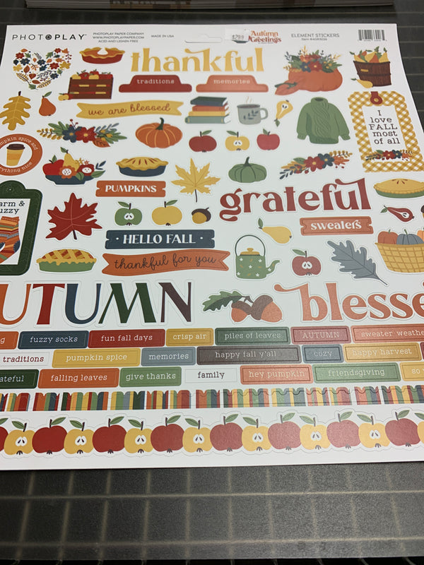 Elements Stickers - Autumn Greeting