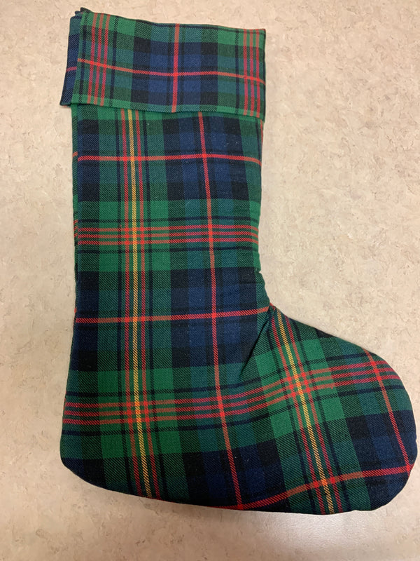 Plaid Stockings -Green, Red and Navy Blue