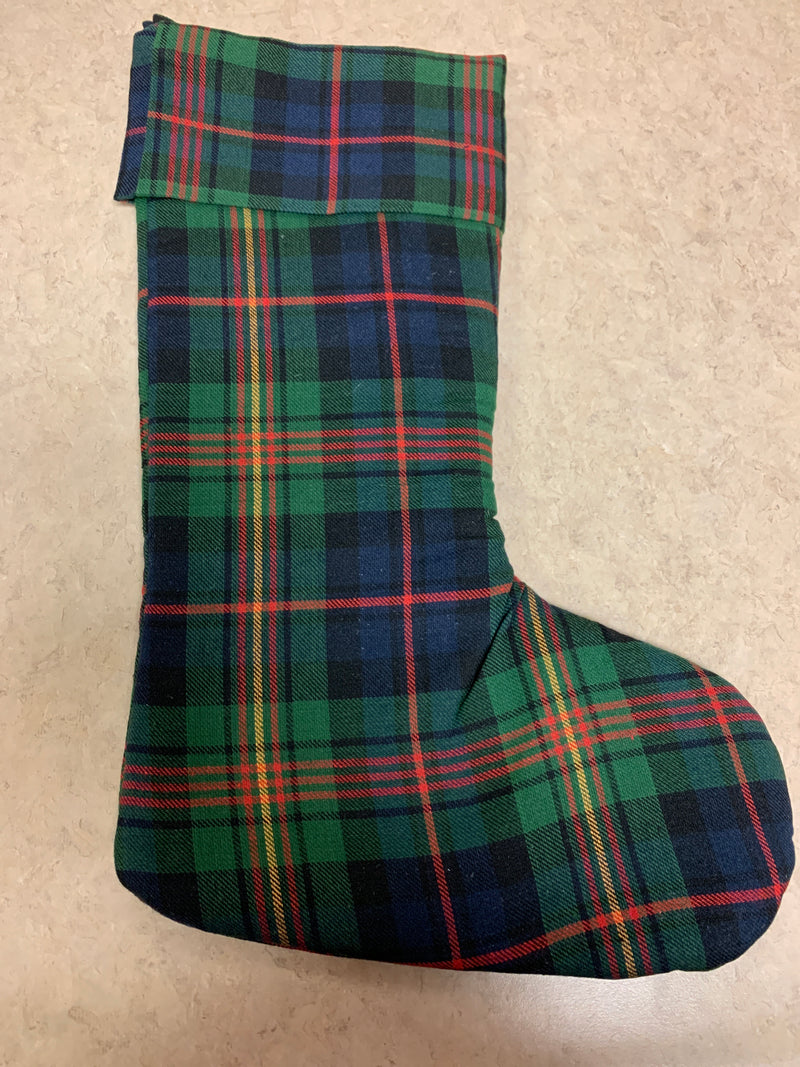 Plaid Stockings -Green, Red and Navy Blue