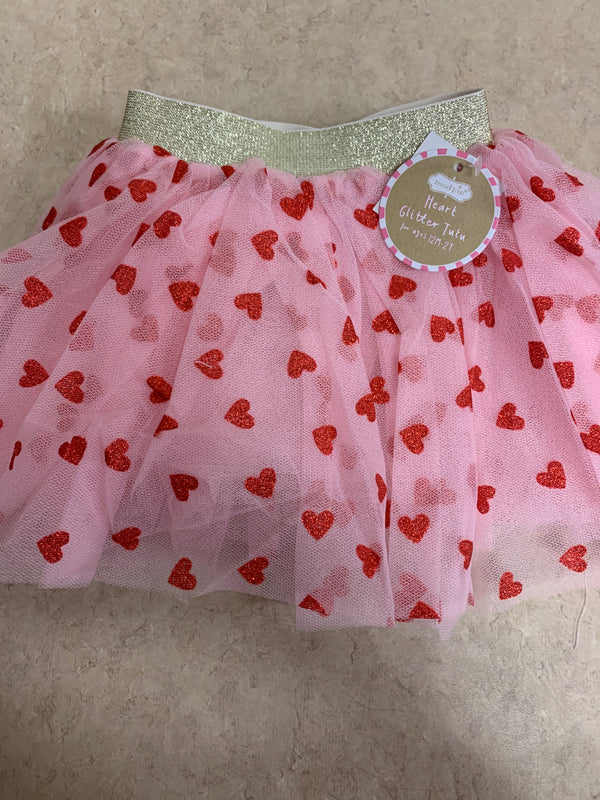 Heart Print TuTu -12M-2T