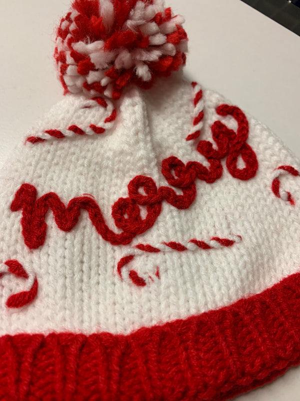 Christmas Yarn Hat - Merry - 0-6 month