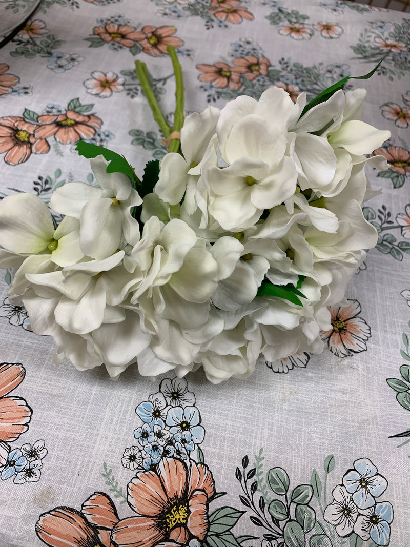White Real Touch Hydrangea Bundle - 15 inch (Stems)