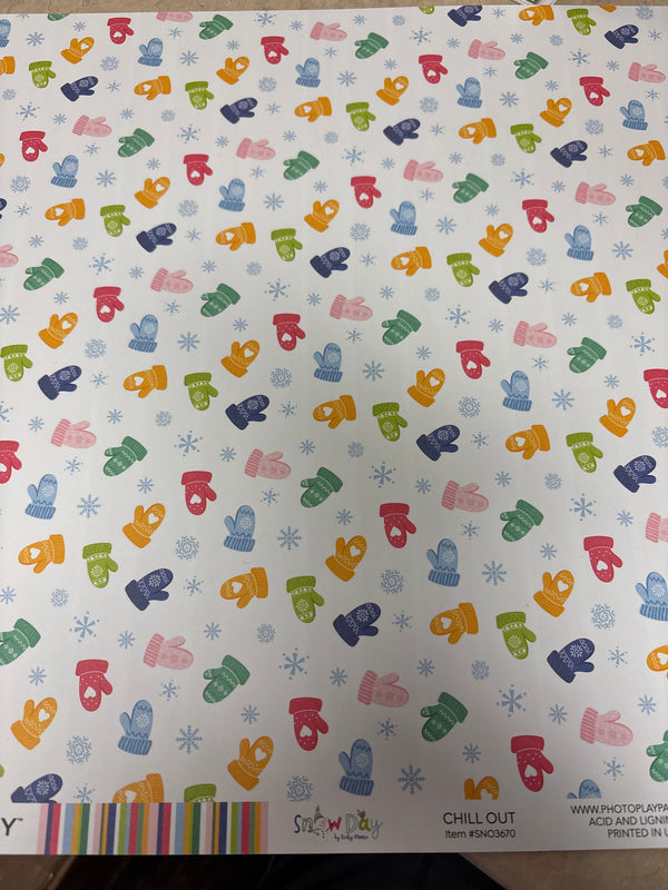Chill Out - Snow Day - 12 x 12 Scrapbook Paper