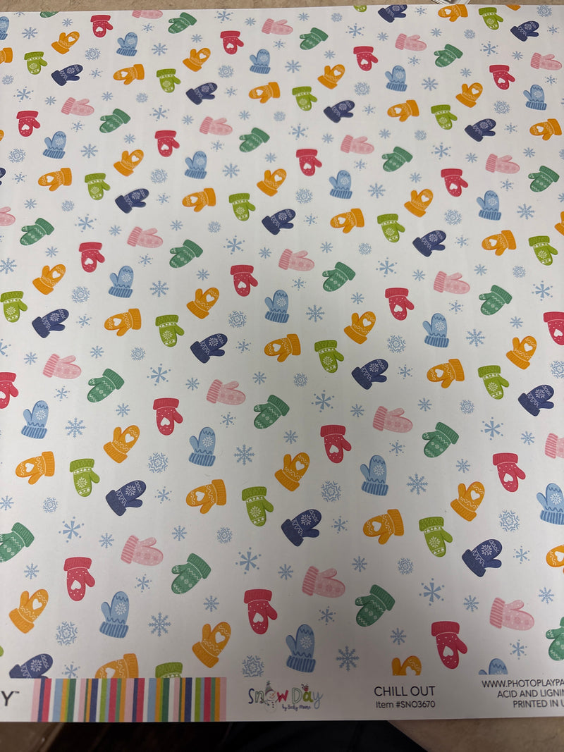 Chill Out - Snow Day - 12 x 12 Scrapbook Paper
