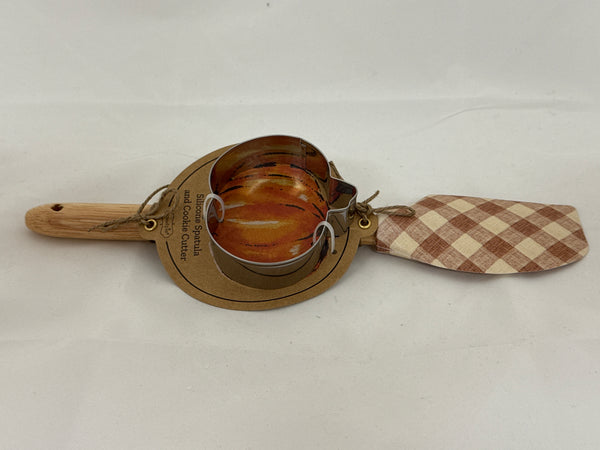 Brown Check Spatula Set