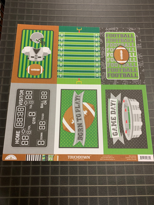 Touchdown Scrapbooking Paper - Sidelines
