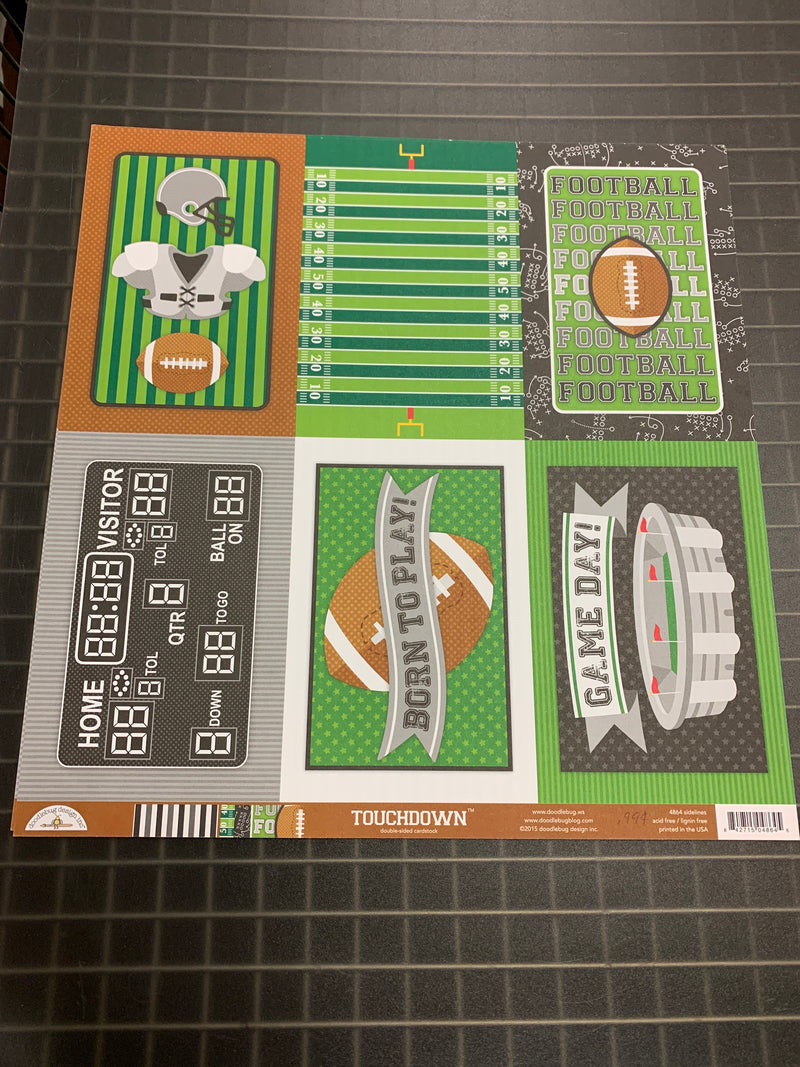 Touchdown Scrapbooking Paper - Sidelines