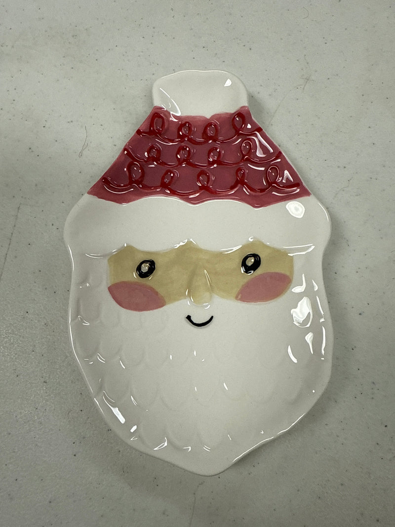 Santa Face Tidbit Plate
