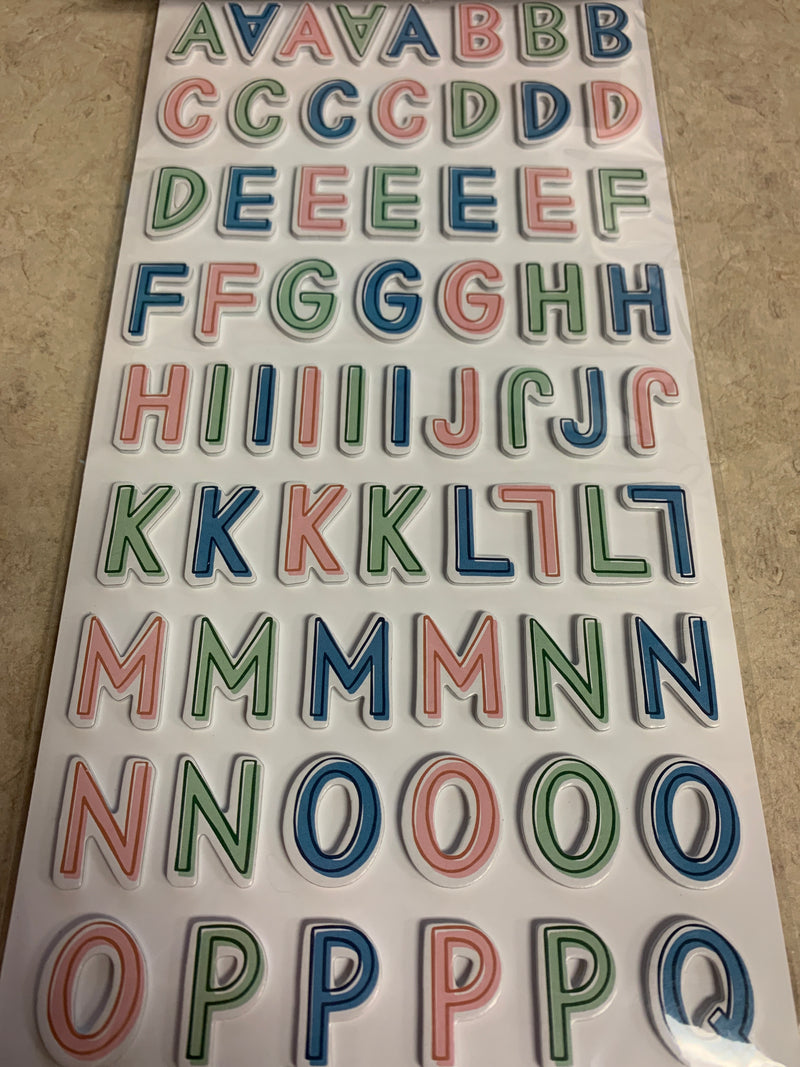 Pastel Foam and Cardstock Stickers - Explore - Thickers