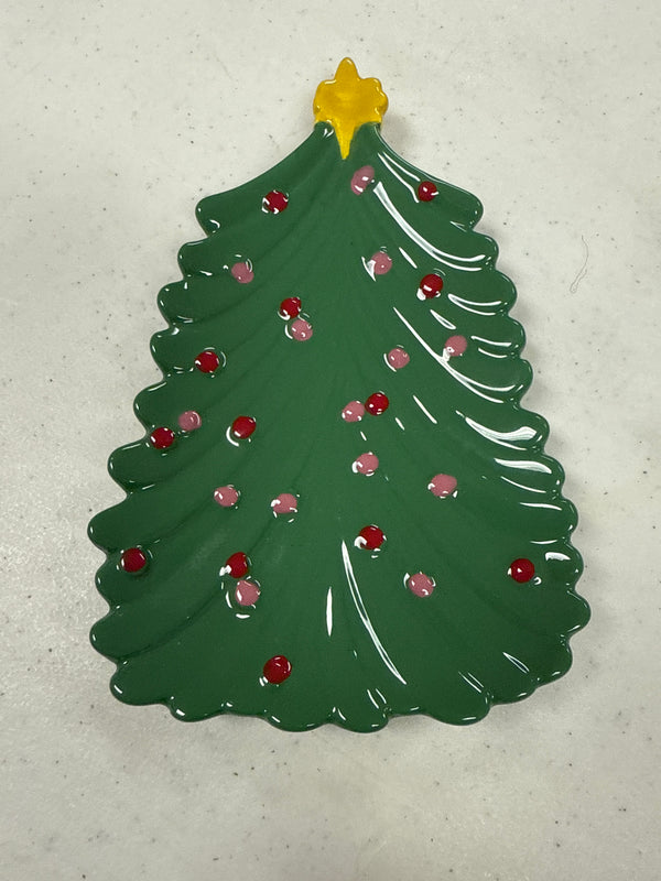 Christmas Tree Tidbit Plate