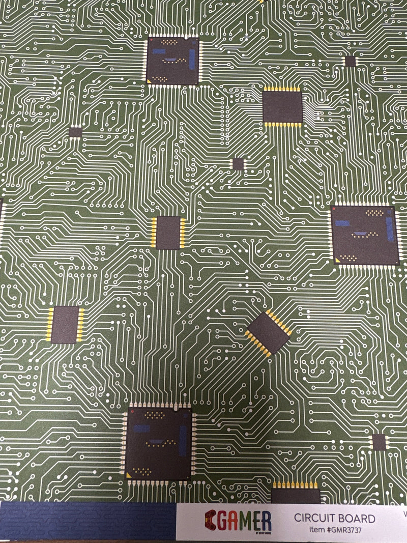 Circuit Board - Gamer - 12 x 12 Scrapbook Paper