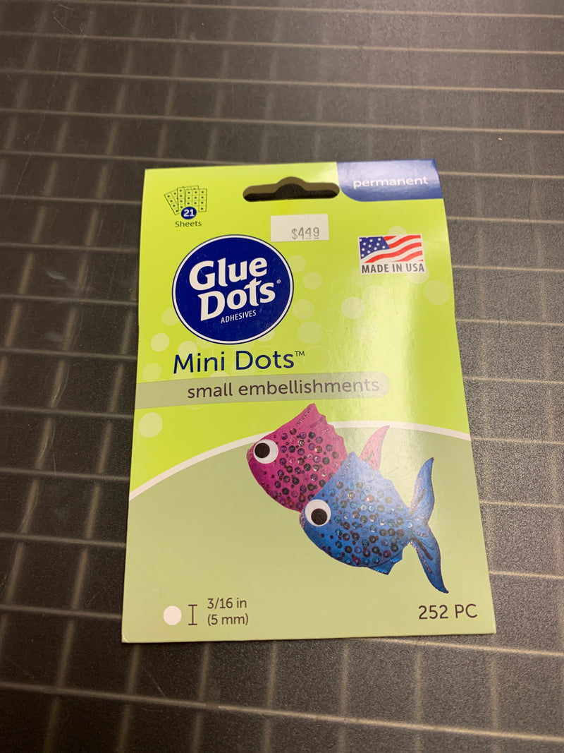 mini glue dots 3/16in -  252 pc