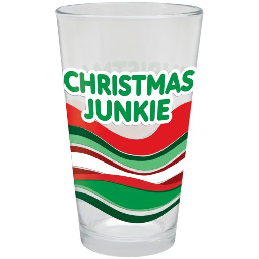 Christmas Junkie Glass - Pint 16oz