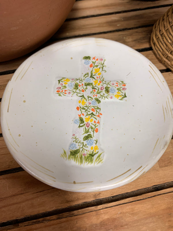 Flower Cross Boxed Trinket Dish