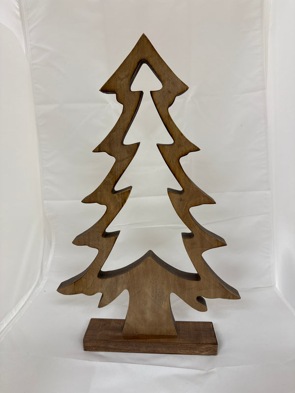 Medium Wood Pine Tree on Base