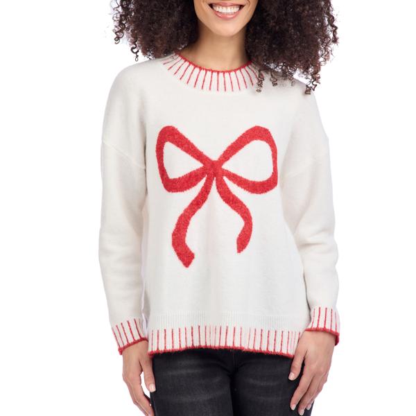 Wilder Bow White Sweater - Medium