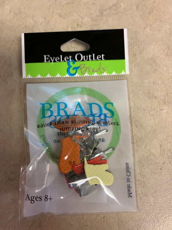 Cooking Mitten Brads - 12 Piece