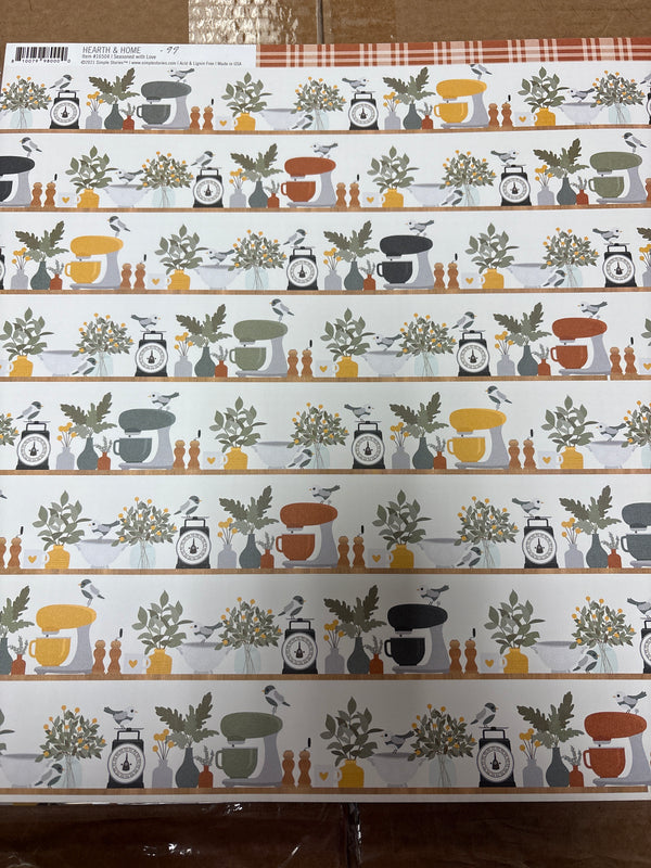 Seasoned with Love - Hearth and Home - 12 x 12 Scrapbook Paper