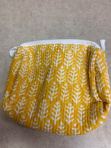 Hand Block Printed Quilted Pouch -  Multi Colored - one of each