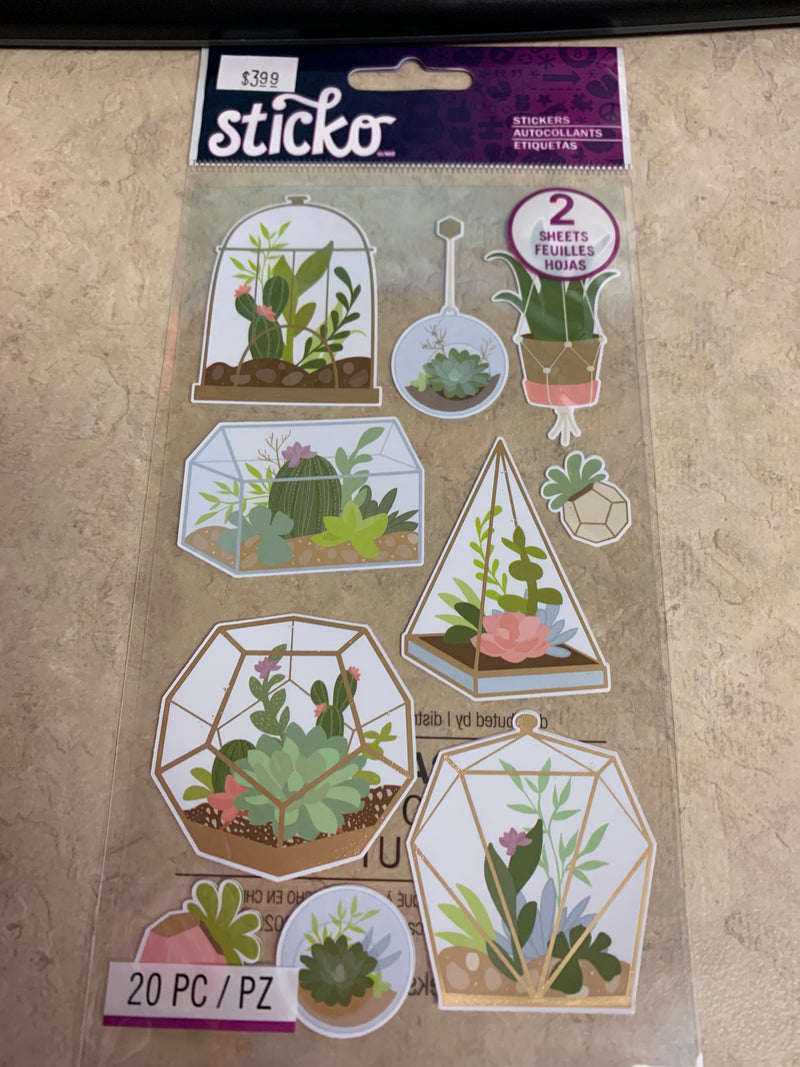 Succulent Stickers - 20 PC