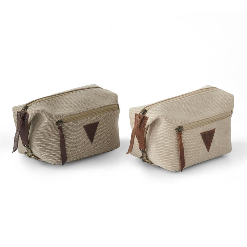 Brown Canvas Toiletry Bag (each)