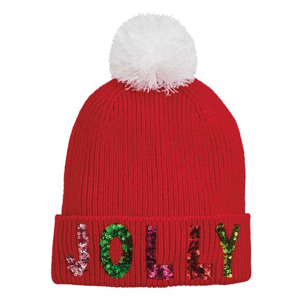 Jolly Red Holiday Beanie